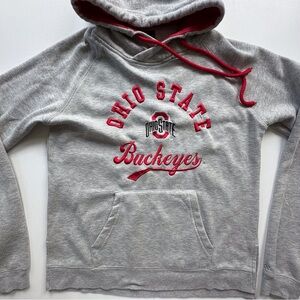 Colosseum Red & Gray Women's Ohio State Buckeyes Logo Hoodie Women’s‎ Small